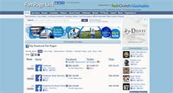 Desktop Screenshot of fanpagelist.com